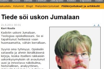 Kari Kuula: Tiede söi uskon Jumalaan