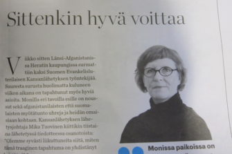 Teinilä Kotimaa-lehdessä Sittenkin hyvä voittaa