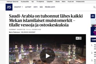 Helsingin Sanomat kirjoittaa enemmän islamista kuin kristinuskosta