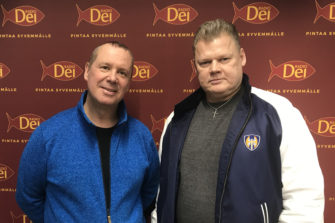 Ali Niemelä ja Lauri Johansson ovat Radio Dein uuden Ex-Criminals -ohjelmasarjan isännät. Kuvaaja: Radio Dei / Oskar Vilkevuori