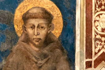 Giovanni Cimabuen maalaus Franciscus Assisilaisesta. Kuva: Luterilaisen kulttuurin säätiö