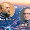 Pete Phillips ja Jaakko Rusama pohtivat digitalisaatiota.