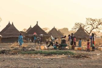 Näkymä sudanin kylästä