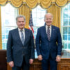 Sauli Niinisto ja Joe Biden Valkoisessa talossa.