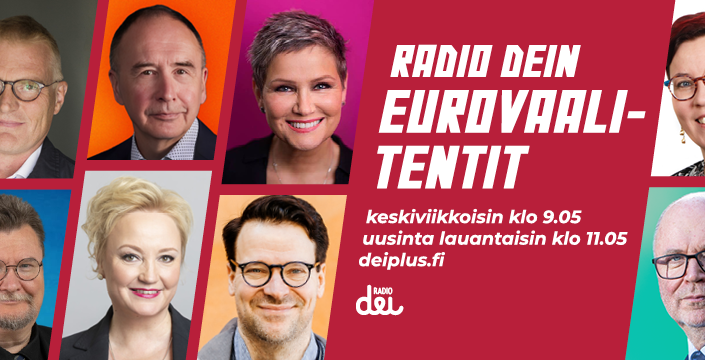 eurovaaliehdokkaita kuvaakollaasissa