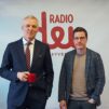 RKP:n Anders Adlercreutz ja Perussuomalaisten Pekka Aittakumpu Radio Dein studiossa.