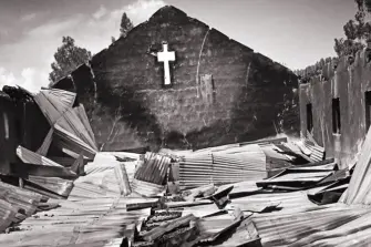 Poltetun kirkon rauniot Nigeriassa