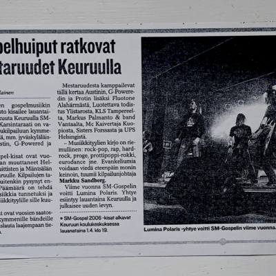 30 vuotta sitten ensimmäistä kertaa järjestetty Gospel SM oli aikansa ilmiö, joka hiipui samaa tahtia kristillisen bändikentän kanssa 